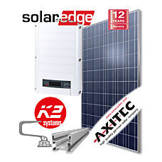 Photovoltaik Komplettanlage 2 kWp Solaredge Wechselrichter, erweiterbar auf 3 kWp